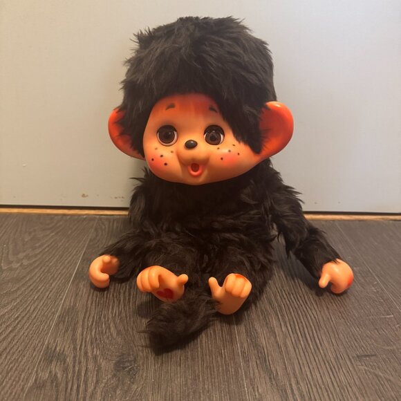 Rare Vintage 70s Monchhichi Sleepy Eyes Toy Plush Japan Preowned Collectible - Picture 2 of 16